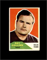 1960 Fleer #129 Ray Collins VG to VG-EX+