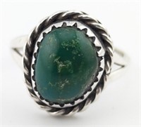 Vintage Navajo Green Turquoise Childs Ring
Nice