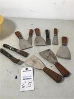 Putty knives; various sizes as pictured