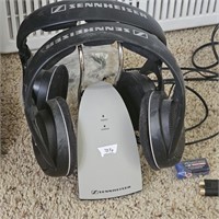 Sennheiser Headphones x2 + Base Stand