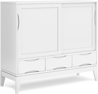 SIMPLIHOME 48 Hardwood Cabinet White
