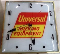 NOS Universal Milking Equipment Pam Wall Clock