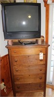 5 drawer dresser and TV