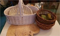 Baskets and wicker lot