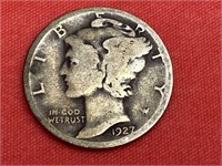 1927 Mercury Silver Dime