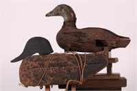 Lot with 2 Duck Decoys, 1 Very Early Folk Art