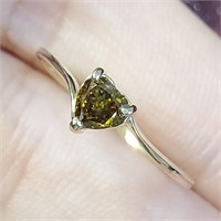 10K Gold Colour Diamond Heart Shaped Ring SZ.5.75