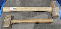 2 Vintage Sledge Hammers 4lb & Smaller
