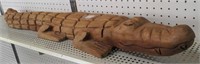 Carved wooden alligator Approximately 44"
