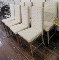 Set of wooden and upholstery chairs  40"x22"x20"