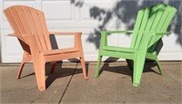 YD 2pc Sherbert colored Deck Chairs