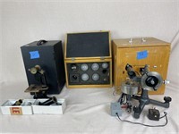 Kraus Hamburg Heliostat, Parts Microscope, & Bulbs