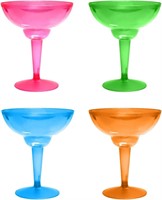 Party Essentials Cup Margarita 12Ct: Assorted Neon