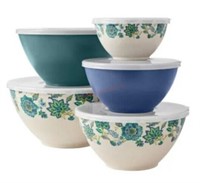 10 piece bamboo melamine mixing bowls