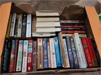 Lot of paperback books two layers in box