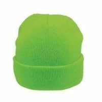 Hi-Vis Green Fleece Lined Acrylic Hat