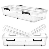 Under Bed Storage Containers with Wheels-55Qt.(2 U