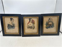 Small antique framed pictures