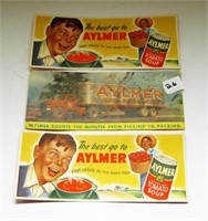 3 Aylmer Blotters (9" W x 3 3/4" L)