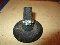 Blue Topaz 1/20 12k GF w/ Sterling Top Ring