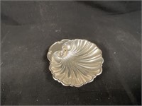 Sterling seashell dish marked -W-