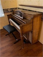 upright piano, exc condition with stool