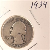 1934 Washington Silver Quarter