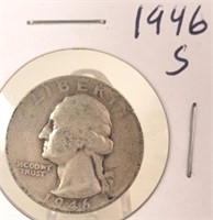 1946 S Washington Silver Quarter