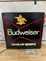 Vintage Budweiser beer neon look lighted