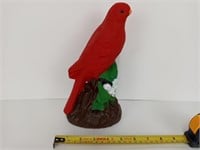 Vintage Hand Painted Concrete Red Bird