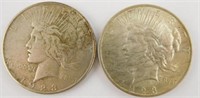 1923 and 1923-S Silver Peace dollar