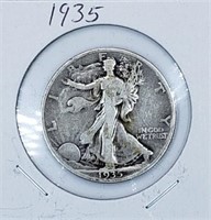 1935 U.S. Silver Walking Liberty Half Dollar