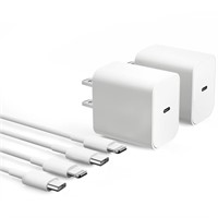 iPhone Charger Fast Charging, 2Pack 20W USB-C Wall