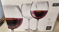 Lot of 6 Libbey Vina Wine Glasses With Org Box