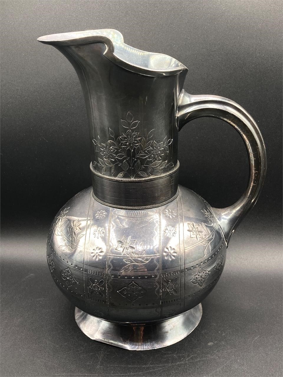 Vintage Meriden B. Company Silver Plated Pitcher