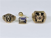 13g 10KT Gold Jewelry: Rings, Pins, Earring