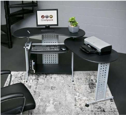 OneSpace Regallo Expandable L Shaped Desk