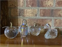 Princess House Duck plus Other Paperweights (4)
