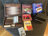 Backgammon Cards Polaroid 600 Camera with 1/2