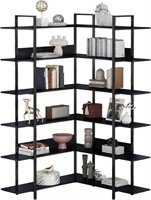 GIMMYFIVE 74.8 Inch L-Shape Bookshelf Constructed