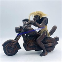 Wooden Motorcycle Man