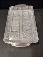 Reusable rectangular plastic serving trays