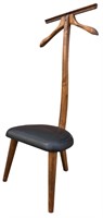 Mid Century Walnut Gentleman's Valet Chair