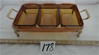 Set of 3 Shallow Baking Dish in Holder