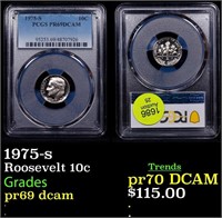 Proof PCGS 1975-s Roosevelt Dime 10c Graded pr69 d