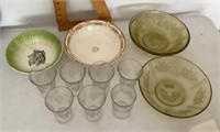 Bowls & etched glasses