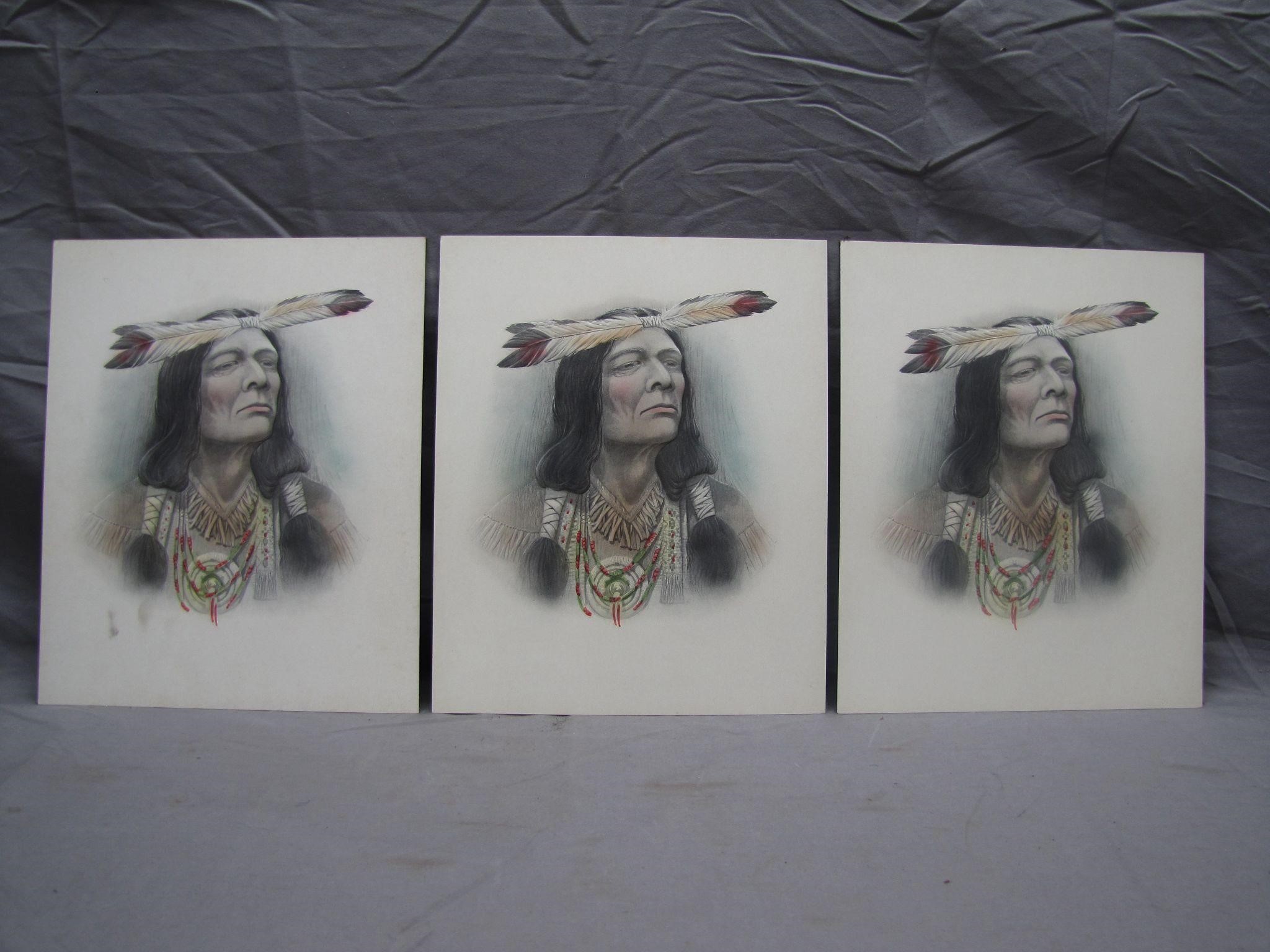 Lot of 3 Native American Art Prints