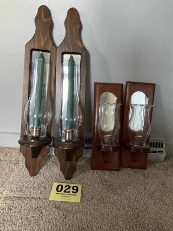 2 sets of candle sconces