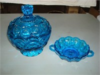 Blue candy dishes