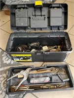 Stanley tool box wiith miscellaneous tools